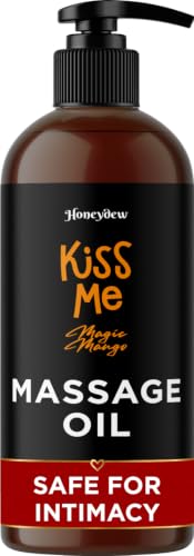 Mango Sensual Massage Oil for Couples - Alluring Tropical Full Body Massage Oil for Date Night and Nourishing Body Moisturizer with Sweet Almond - Vegan Non Greasy & Smooth Gliding Formula (8 Fl Oz)