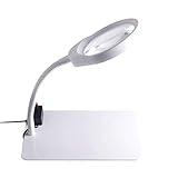  Loupe d\'écran Loupe de Bureau HD avec luminaires LED Lampe de Lecture 10 Fois Plus Ancienne Test Loupe de réparation de téléphone Portable avec lumière LED Double The Comfort