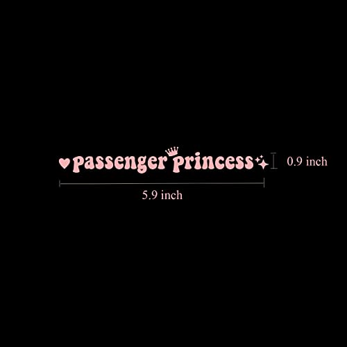 Passenger Princess Sticker Funny Car Stickers Decal Truck Car Accessories For Rearview Mirror Window Jdm Vinyl Letter Decals For Men Women Girls Cute Queen - Pink #TOP1