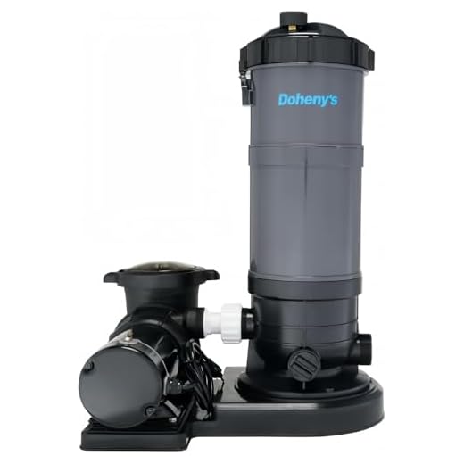 Doheny's Pool Pro Cartridge Filter System For Above Ground Pools | 50 Sq. Ft. System With 3/4 HP Pump | Ideal For Pools Up to 24,000 Gallons | Engineered Tough With Long-Lasting Thermoplastic