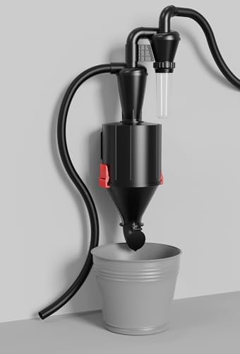 Bild 5 - Doppelfilter Zyklon Staubsammler mit Doppelfunktion Eimer, kann an der Wand montiert oder als Eimer mit Rollen verwendet Werden 2 in1 Multifunktionaler Zyklon-Staubsaugerabscheider