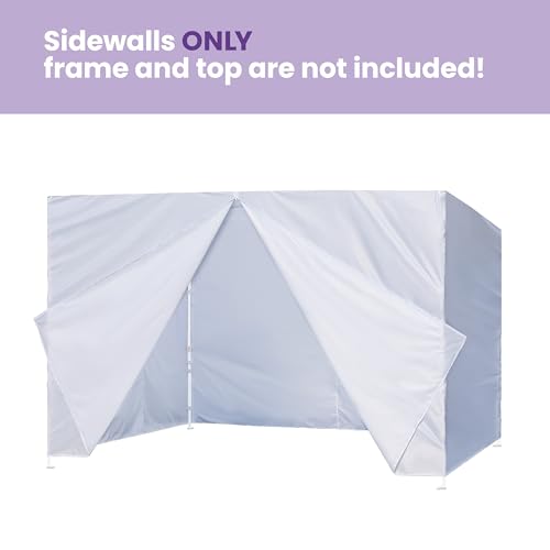 Image of Tradesparker 10x10 Pop up Canopy Sidewall Kit Only, 3 Sidewalls & 1 Doorwall Removable Zipper End Fit for Commercial Instant Tent Canopies,NOT Excluding Top and Frame,Black