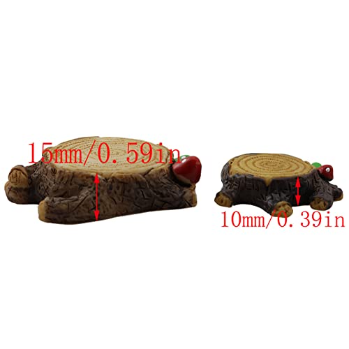 Lq Industrial Tree Stump 4Pcs 2Sizes Fairy Garden Simulation Mushroom Wooden Stumps For Miniature Fairy Garden Home Houses Decoration Mini Craft Micro Landscaping Decor #TOP3