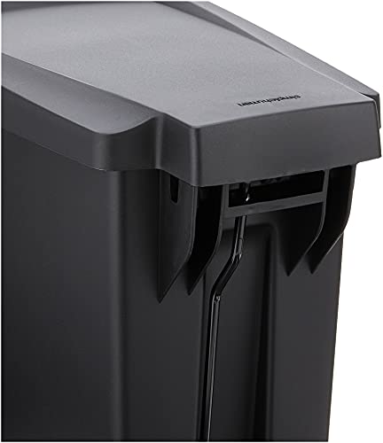 Simplehuman Rectangular 10 Liter / 2.6 Gallon Compact Slim Bathroom Or Office Step Trash Can, Black Plastic #TOP3