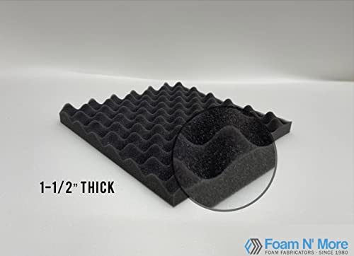 Convoluted Charcoal Egg Crate Acoustic Soundproofing Foam Panels (2) 82