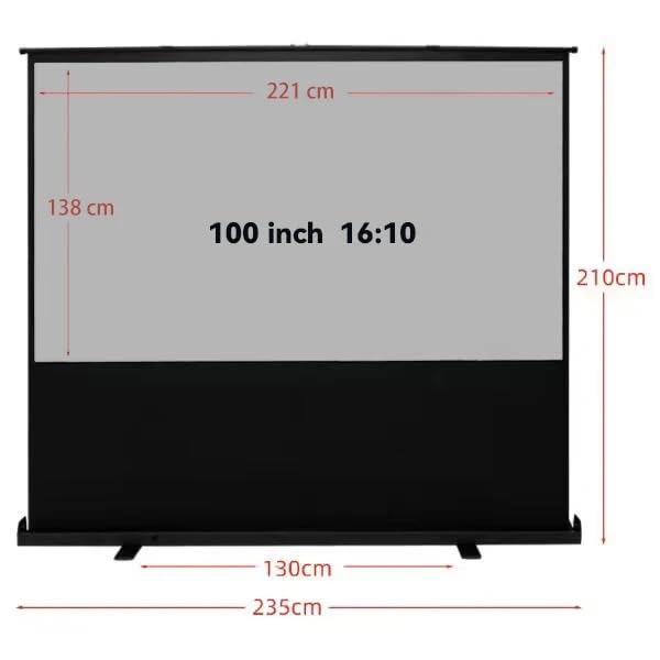 Pantalla portátil de piso enrollable 100 pulgadas miniatura 2