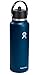 Hydro Flask 40 Oz Wide Flex Straw Cap Bottle - Insulated Stainless Steel - Wide Straw Lid, Non Spill, Leakproof in Indigo
