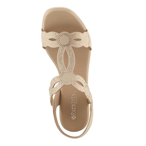 PATRIZIA Women's ILLARA Slip-On T-Strap Heels - Crystal Embellished, Elastic Goring, Cushioned Comfort3