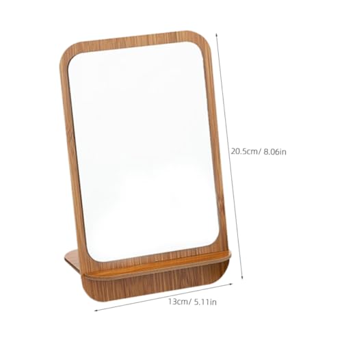 Espejo de mesa de madera portable Cabilock 2 piezas miniatura 2