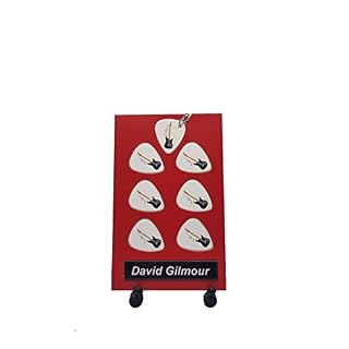 David Gilmour Coffret cadeau médiator guitare | 6 médiators d’artiste | 1 porte-clés artiste - Les Beatles, Paul McCartney, John Lennon, RIngo Starr, George Harrison