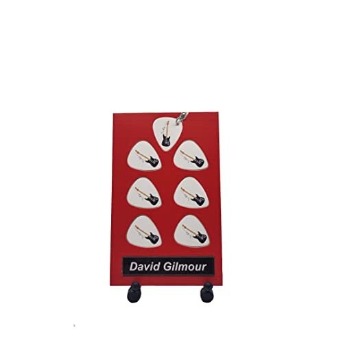 David Gilmour Coffret cadeau médiator guitare | 6 médiators d’artiste | 1 porte-clés artiste - Les Beatles, Paul McCartney, John Lennon, RIngo Starr, George Harrison David Gilmour Coffret cadeau médiator guitare | 6 médiators d'artiste | 1 porte-clés artiste