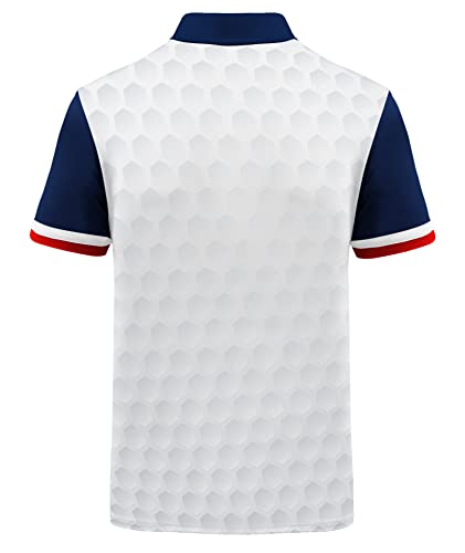 Men's Patriotic Polo Shirts Moisture Wicking Short Sleeves 4th July American Flag Golf Tennis Shirt Casual T-Shirt3