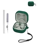 Custodia protettiva in silicone per auricolari Sony LinkBuds Fit WF-LS910N, resistente ed ecologica, con fori precisi e compatibilità di ricarica, antiurto, confortevole al tatto, verde