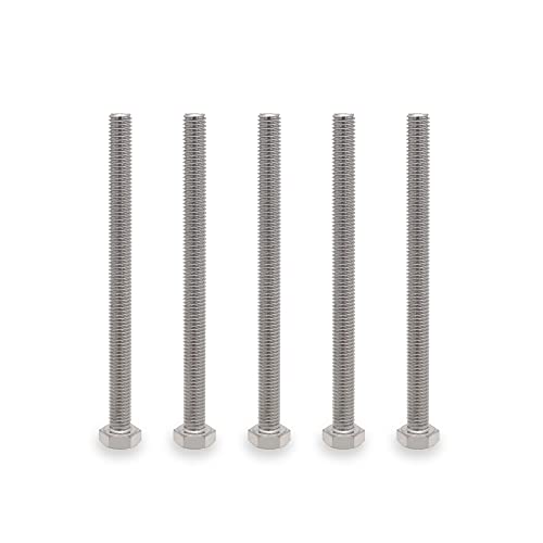 VictorsHome M8 Hex Bolts Screws, M8-1.25 x 100mm 304 Stainless Steel Fully Threaded Hex Head Bolt 5pcs, M8x100mm