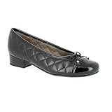 ballerines chics à bout ronds matelassées noires pour femme | hoc (système taille chaussures eu, adulte, femme, numérique, moyen, 41)