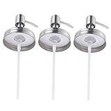 Photo Gallery heallily 3 pompe dispenser per barattoli di vetro con coperchi per pompa per lozioni in acciaio inossidabile per bagno, cucina, casa colonica, accessori di ricambio Photo Gallery heallily 3 pompe dispenser per barattoli di vetro con coperchi per pompa per lozioni in acciaio inossidabile per bagno, cucina, casa colonica, accessori di ricambio