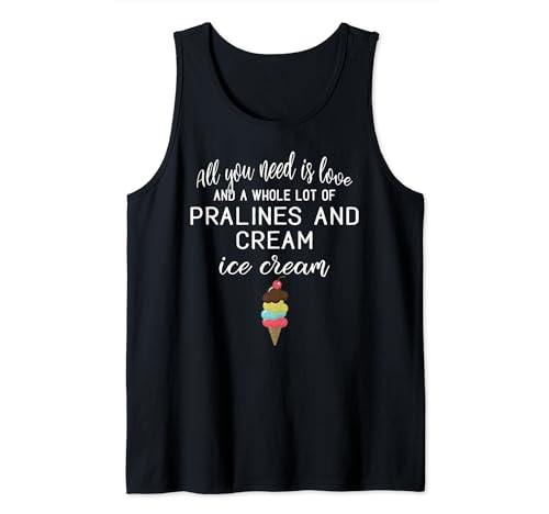 Gráfico de helado de chocolate y crema – Todo lo que necesitas es amor Camiseta sin Mangas