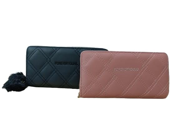 Image of Women's Wallet Combo Pack of 2 (Black&Peach)