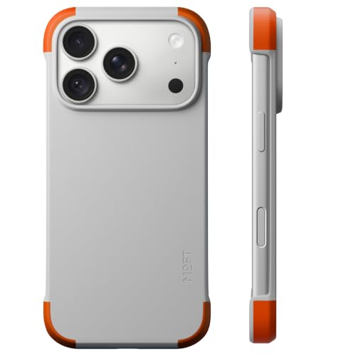 MOFT MOVAS Rahmen Hülle für iPhone 18 Pro Max für MagSafe, Ultra Dünner und Ultra Schutz - TPU-Eck Schutz mit Weiches Veganes Leder，0.75 mm (0.03 in) Slim（Misty Cove + Sunrise）