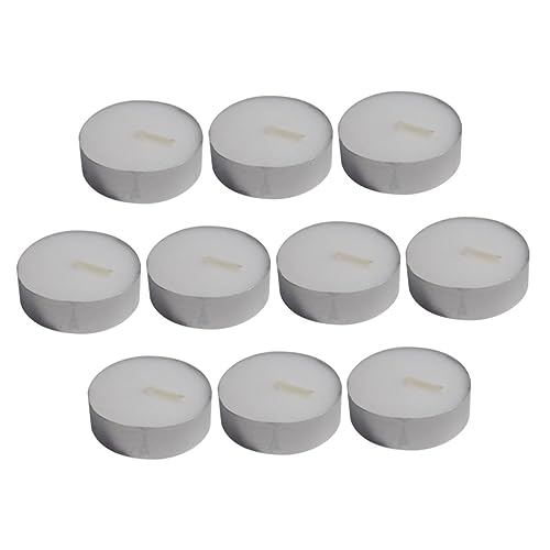 OUNONA 10pcs Smokeless Tea Candles Hour Burn Convenient Candles for Weddings Daily Use Create Romantic Atmosphere Safe and Practical Shell Design