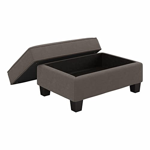 Image of Torque - Moscow 1 Seater + 4 Seater L Shape Fabric Sofa Set (Left Side, Dark Brown) with Ottoman for Living Room|Bedroom,Office,Home Furniture |1 Year Warranty