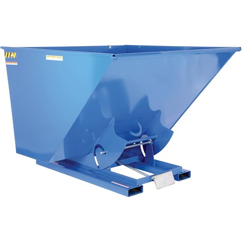 Vestil Self-Dumping Steel Hopper with Bumper Release - 2 1/2 Cu. Yd. Volume, 4,000-Lb. Capacity, Medium-Duty, Model Number D-250-MD