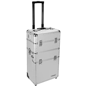 anndora 2 Rad Werkzeug Trolley 60 Liter Werkzeugkoffer silber