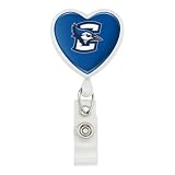 Creighton University Primary Logo Heart Lanyard Retractable Reel, White