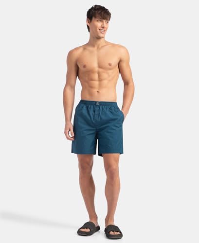 Image of Jockey MC10 Men Super Combed Mercerized Cotton Woven Fabric Boxer Shorts