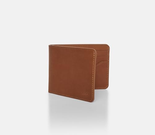 The Ridge Wallet For Men - Billfold Leather Wallet - Timeless Design Full Grain Leather Wallet, RFID Block, Holds Cash and Cards (Tobacco Brown)3