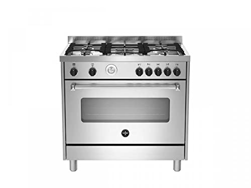 Cucina A Gas Con Forno Elettrico 90X60 Cm Inox