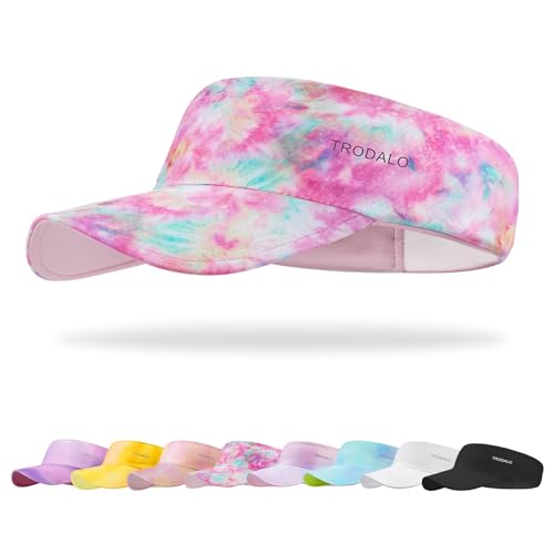 Trodalo Kids Sun Visor Hats for Girls Boys, Lightweight Cooling Stretchy Visor, Packable Sports Hat for...