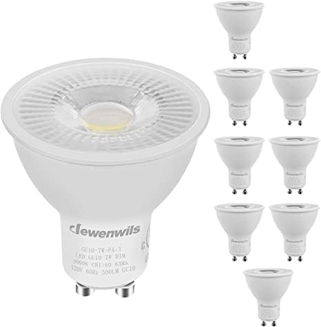 Image of GU10 LED Bulb, Dimmable, 500LM 5000K Daylight Track Lighting Bulb, 7W(50W Equivalent) LED Bulbs for Kitchen, Living Room, Bathroom, Bedroom, UL Listed (10)