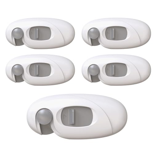 幼児用安全キャビネットロック - ベビー用冷蔵庫ロック、冷蔵庫チャイルドロック |冷蔵庫ドア用粘着式チャイルドセーフティロック、子供用、引き出し、キャビネット用の耐久性のあるベビープルーフロック、取り付け簡単。