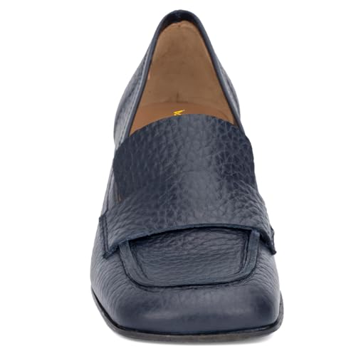 Women’s Classic Pumps Block Mid Heels Dressy Loafers Square Toe Slip On Shoes Business Working Daily Size 4-16 US3