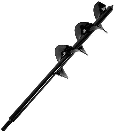 ERYTLLY Bulb Planter, Auger Spiral, Garden Planter Tool 7.6cm x 61cm,Rapid Umbrella Hole Digger for Planting Bulb Seedlings Bedding Tulips, and Digging Weeds Roots for 5/8â€ Hex Drive Drill 3\"x 24\"