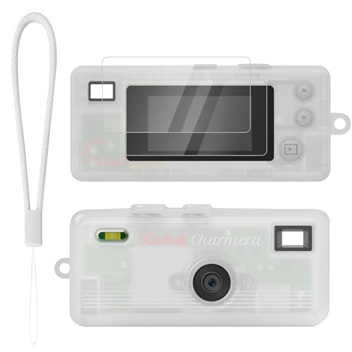 Seltureone�y1��+2���zFor Kodak CHARMERA�P�[�X+�K���X�t�B���� �V���R���f�� ��G��_�炩�� �����J�b�g �S�ʕی� �����h�~ �Ռ��z�� �R�_�b�N �L�[�`�F�[���J�����A�N�Z�T�� �X�g���b�v�t�� �L���ȃJ���[ �������E�z���C�g