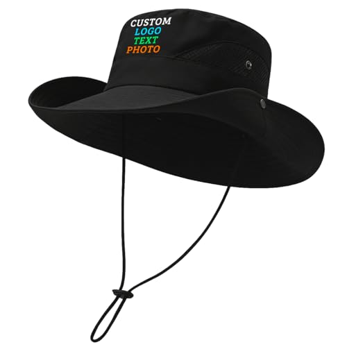 Sombrero personalizado con ala ancha y protección UV UPF 50+ miniatura 1