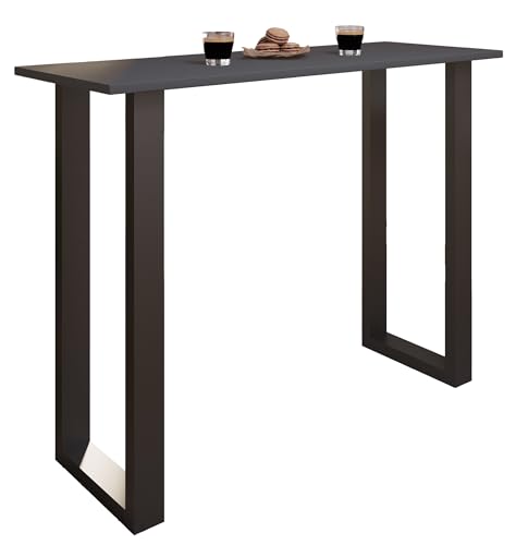 VCM Premium Bois Alu Bar Table de Bar Table de bistrot Table de Bar Xona 140x50 cm Premium Bois Alu Bar Table de Bar Table de bistrot Table de Bar Xona 140x50...