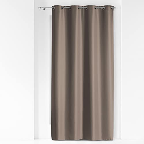 RIDEAU A OEILLETS 140 x 280 CM POLYESTER UNI ESSENTIEL TAUPE