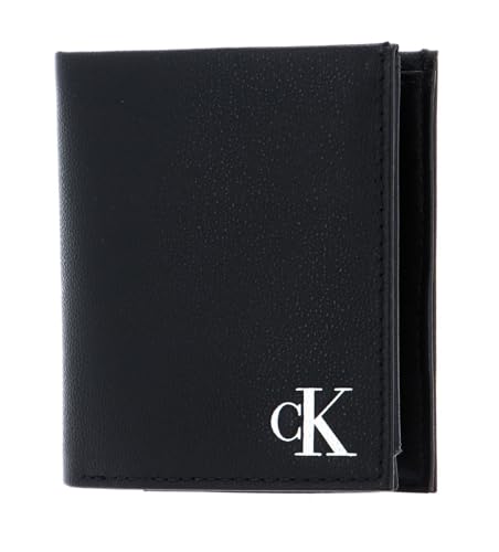 Calvin Klein Jeans Mono-Geldbörse für Herren, klein, dreifach gefaltet, Schwarz, Einheitsgröße