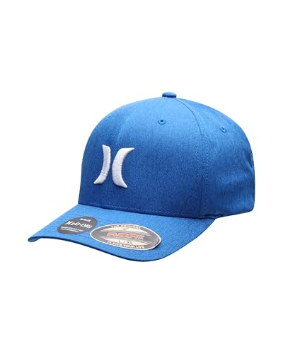 Image of Hurley Mens Baseball Cap - Moisture Wicking Curved Brim Flexfit Fitted Hats for Men with H2O-Dri Sweatband (Sizes: S-XL)