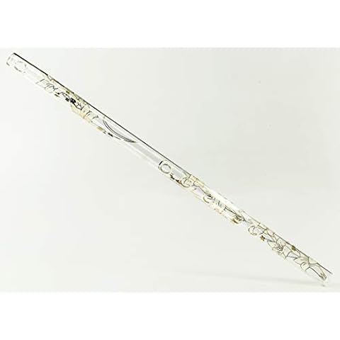 Hall Crystal Flute 11501 - Inline Glass Flute in A (White Lily) Cover