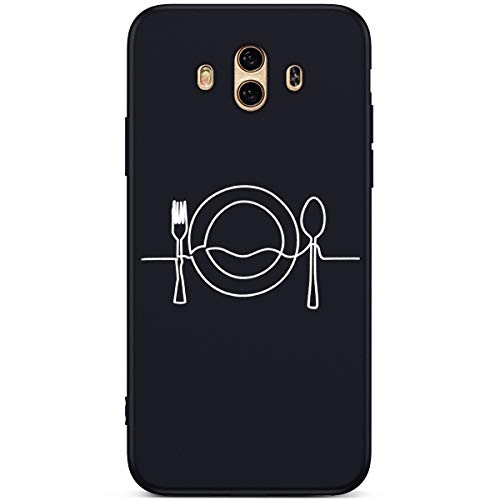 JCKHM Compatible with Huawei Mate 10 Silicone Case Fashion Matte TPU Silicone Soft Cover Protective Cover Vaisselle