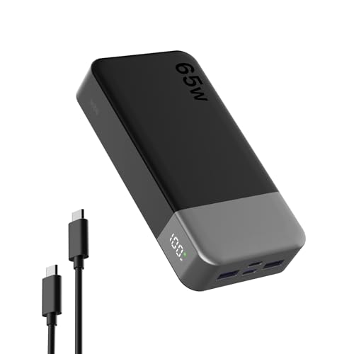 NOBIS Batterie Externe 20000mAh 65W Power Bank Double USB-C PD 3.0,...