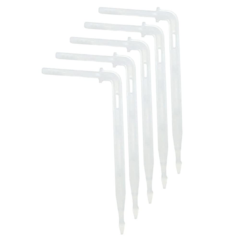 bzcemind 25pcs 3/5mm 4/7mm Arrow Drippers 1/8" 1/4" Drip Spike Elbow Arrow Drop Emitter Potted Irrigation Watering to Root of Plant,1/4-A โ image 1