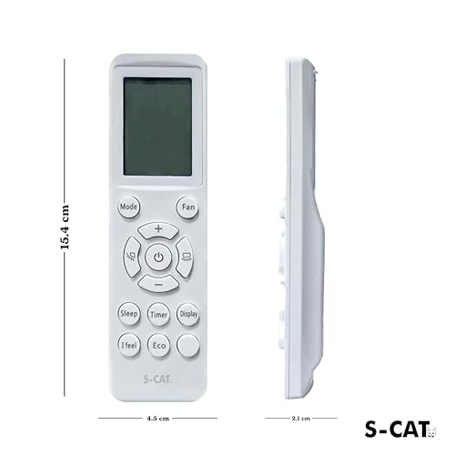 Image of S-CAT Compatible with Daikin AC Remote Control Model 247 (No Backlight) Suitable for 1 /1.5 /2 Ton Split /Window /Cassette AC (Match Old Remote Exactly, for Any Issues Contact Helpline)