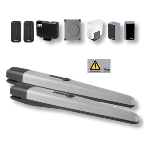 Dieffematic NICE TOONA4024KCE Kit Automazione Cancello Battente - Motori 24V per Ante 3m, Montaggio Esterno BlueBUS