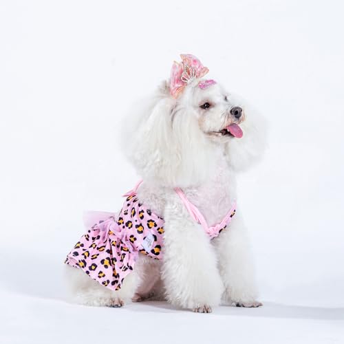 Image of CuteBone One Piece Dog Bikini Swimsuit Dress - Puppy Bathing Suit Costume for Small Dogs - Comfortable & Stylish Pet Clothes for Summer Pool, Beach & Play LTDB02M