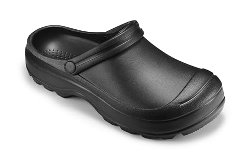 ESTRO Gartenschuhe Herren Clogs Garten - Gartenclogs Herren Gartenschuhe Männer Leicht Gummischuhe für Männer Garten Clogs F08 (42 EU, Schwarz)